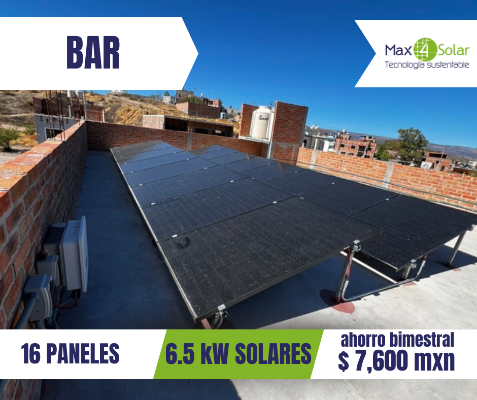 Bar en Calvillo con PANELES SOLARES