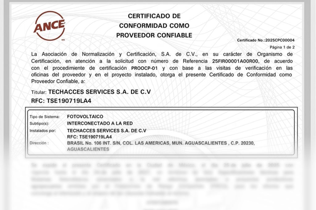 ANCE (Asociación de Normalización y Certificación)