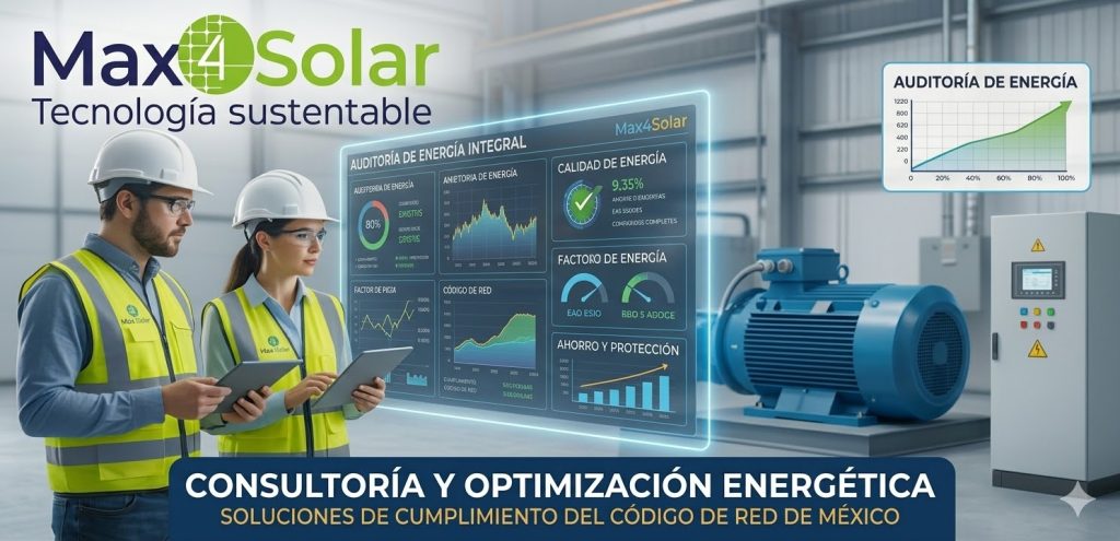 Mantenimiento preventivo de sistemas fotovoltaicos en México, asegurando la máxima eficiencia y vida útil de los módulos solares.