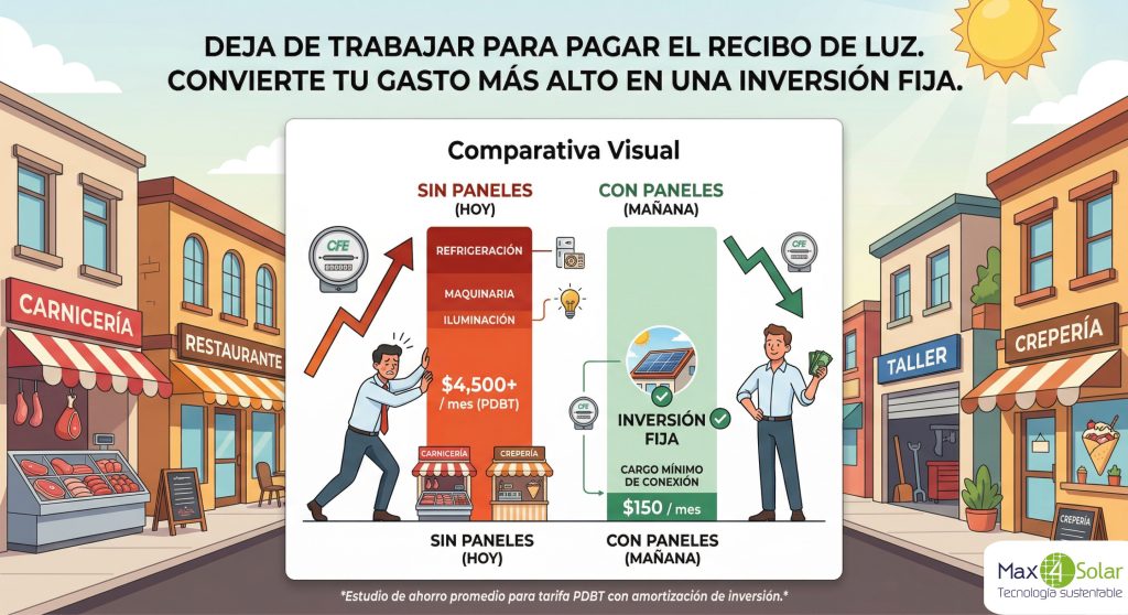 paneles solares para negocios tradicionales