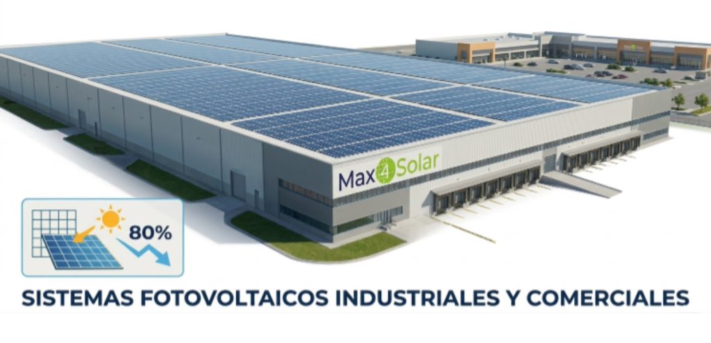 Sistema de energía solar a gran escala para naves industriales en México, optimización de costos operativos con Max4Solar.